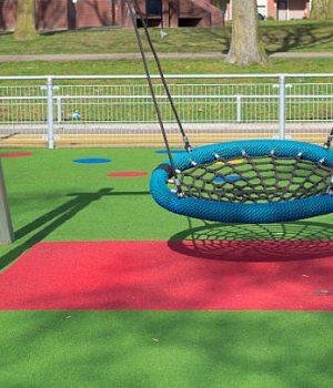 swing bench on a kids playground